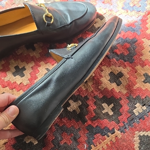 Gucci Black Leather Loafers Horsebit Authentic - Picture 10 of 16